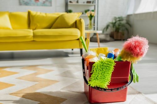 Bright, freshly cleaned living room in a South Bay home